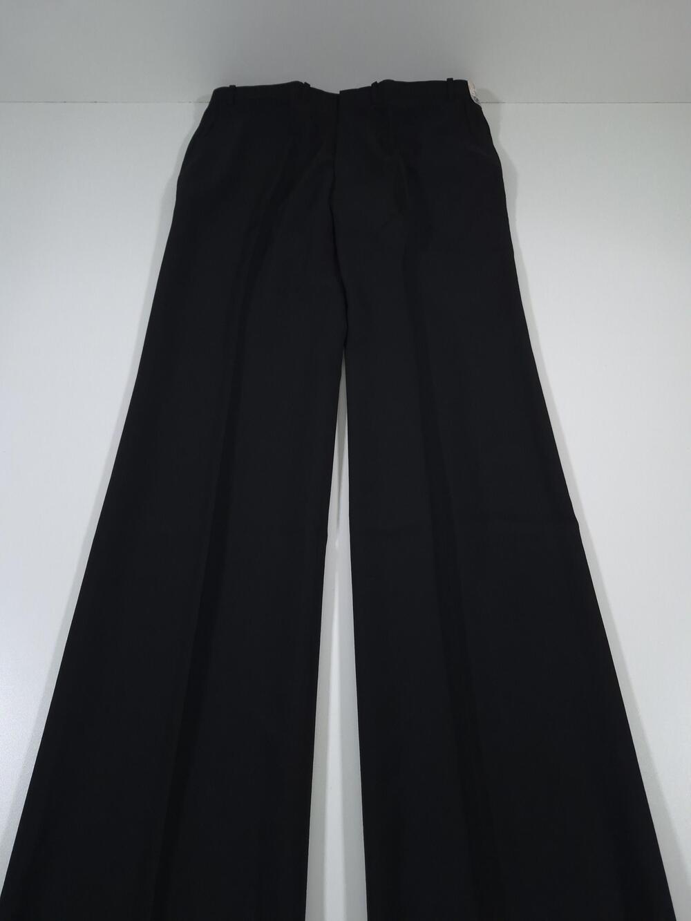 VTG Jaymar Dress Pants Mens 38x36 Black Wool Blend Flat Front Unhemmed USA NWT
